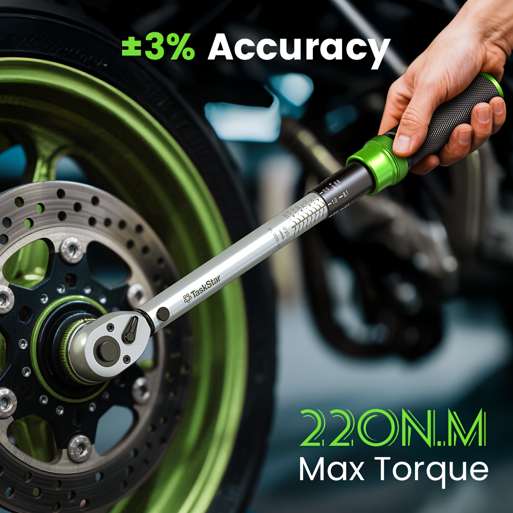 TaskStar 3PCS Preset Click Tor - Torque Wrench Digital recension och pris