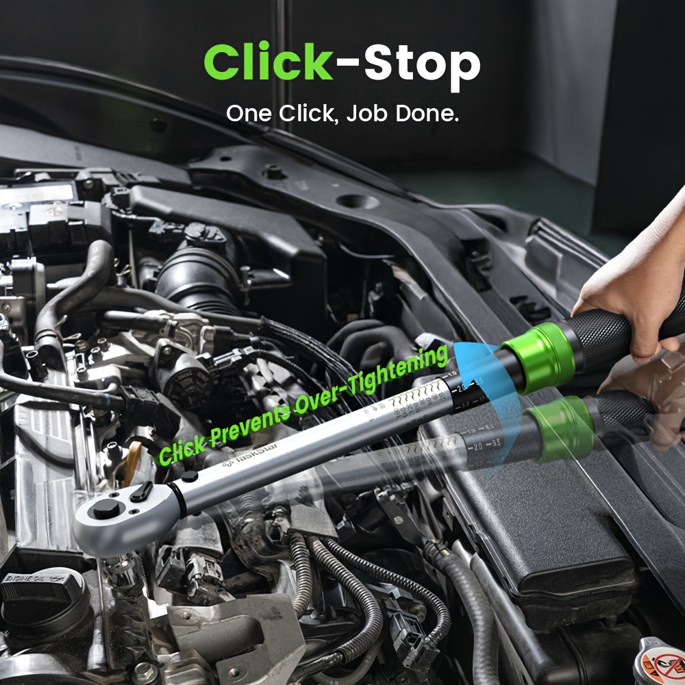 TaskStar 3PCS Preset Click Tor - Torque Wrench Digital recension och pris